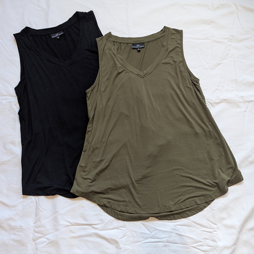 Set of 2 Nursing Queen Tank Tops